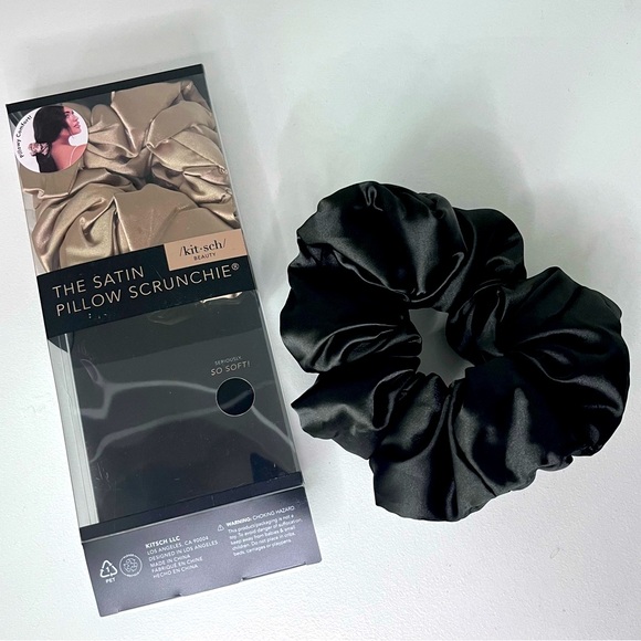 NWT Kitsch Bundle 2 Pack Satin Pillow Scrunchies and Bobby Pins - Picture 3 of 5